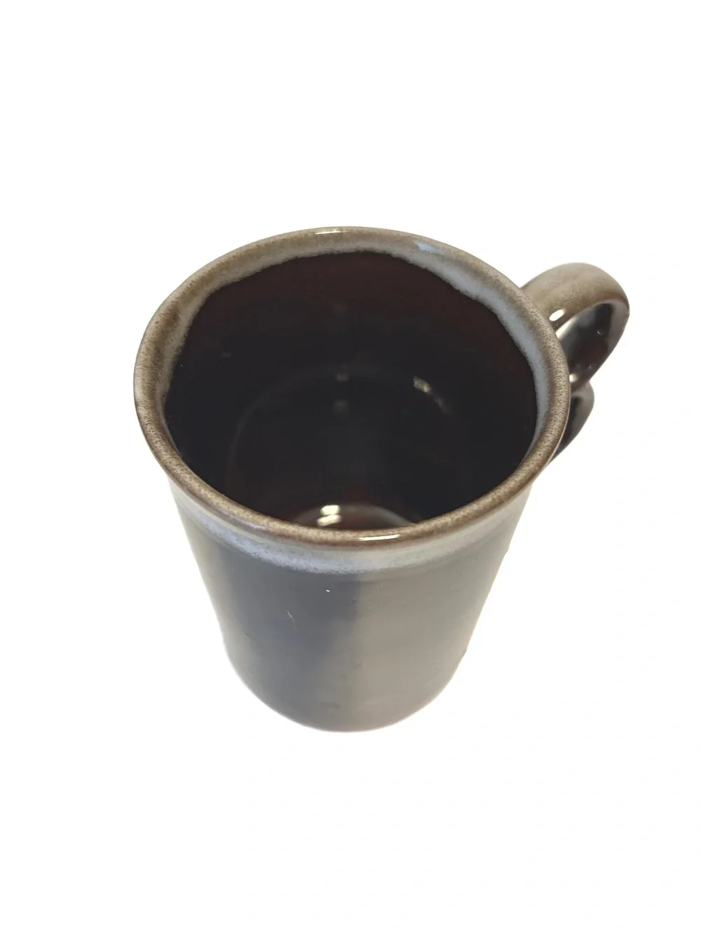 Vintage Japanese Brown Drip Glaze Coffee/Tea Pot, Coffee and Tea Mugs